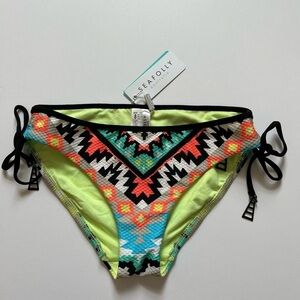 Seafolly Kasbah Side Tie Hipster Swim Bottoms New with Tags US Size 4